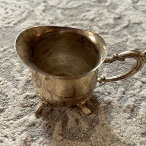 VINTAGE TINY SILVER PLATE MINI CREAMER